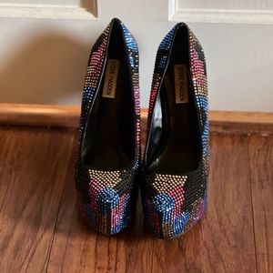 Steve Madden multi color sequin heels.